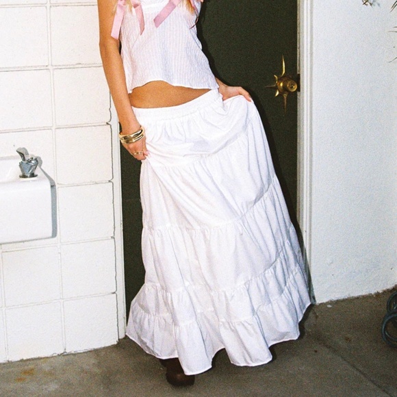 NWT White Maxi Skirt - Picture 1 of 4